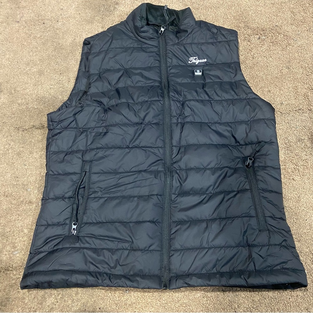 Womens Heated Vest With Rechargeable Battery Pack 3 Level Temp Black Size Large